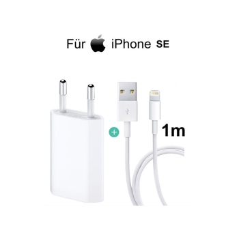 iPhone SE USB Ladegerät Netzteil 5W + Lightning Ladekabel 1m